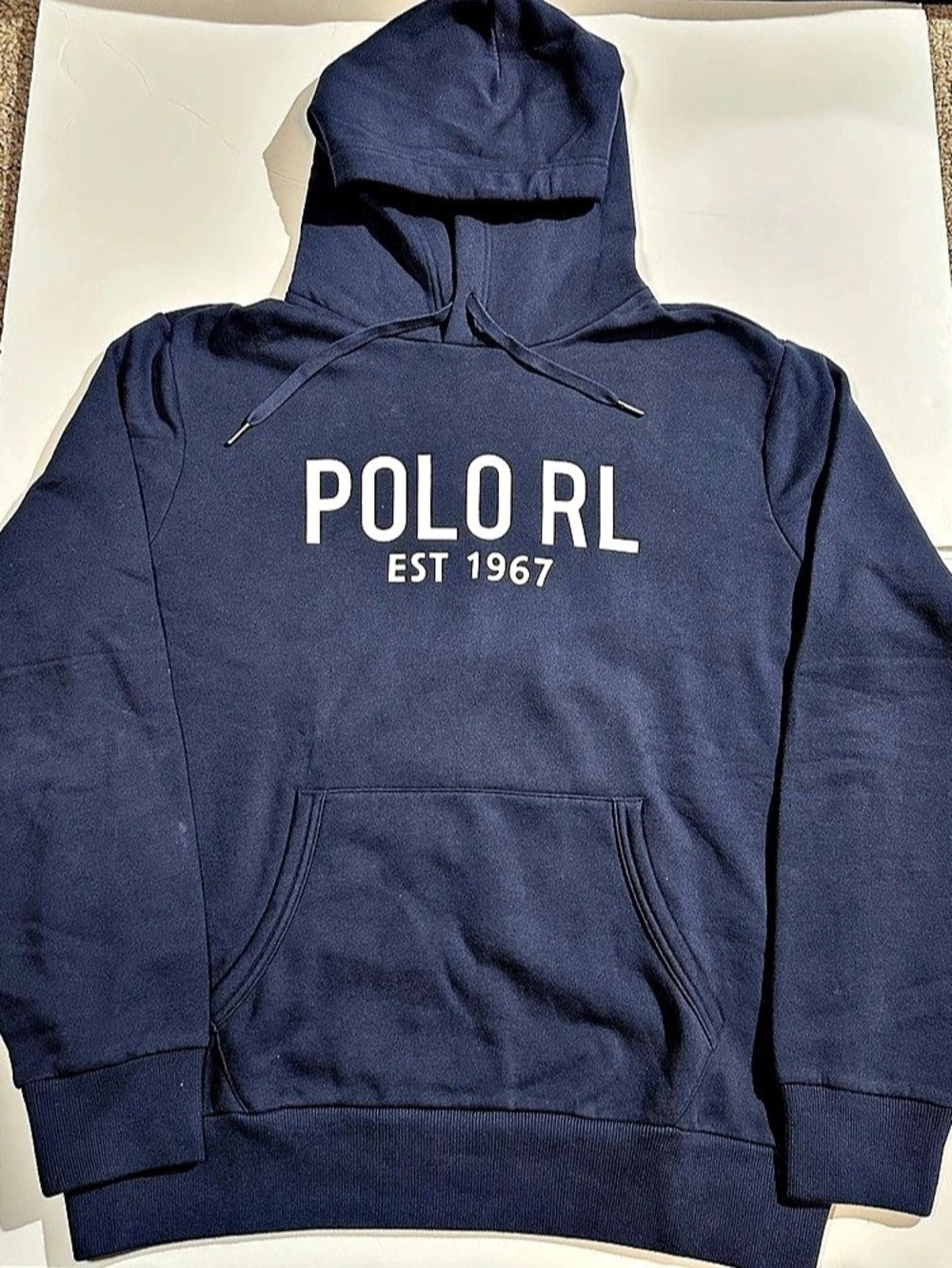 Polo Ralph Lauren Polo RL Est 1967 Logo Hoodie Blue Size Large
